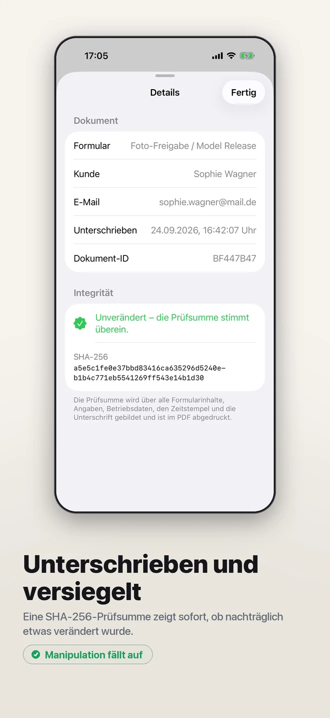 Bildschirm von Einverständnis